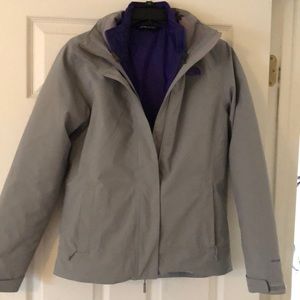 Pale Grey Jacket w/separate purple liner jacket